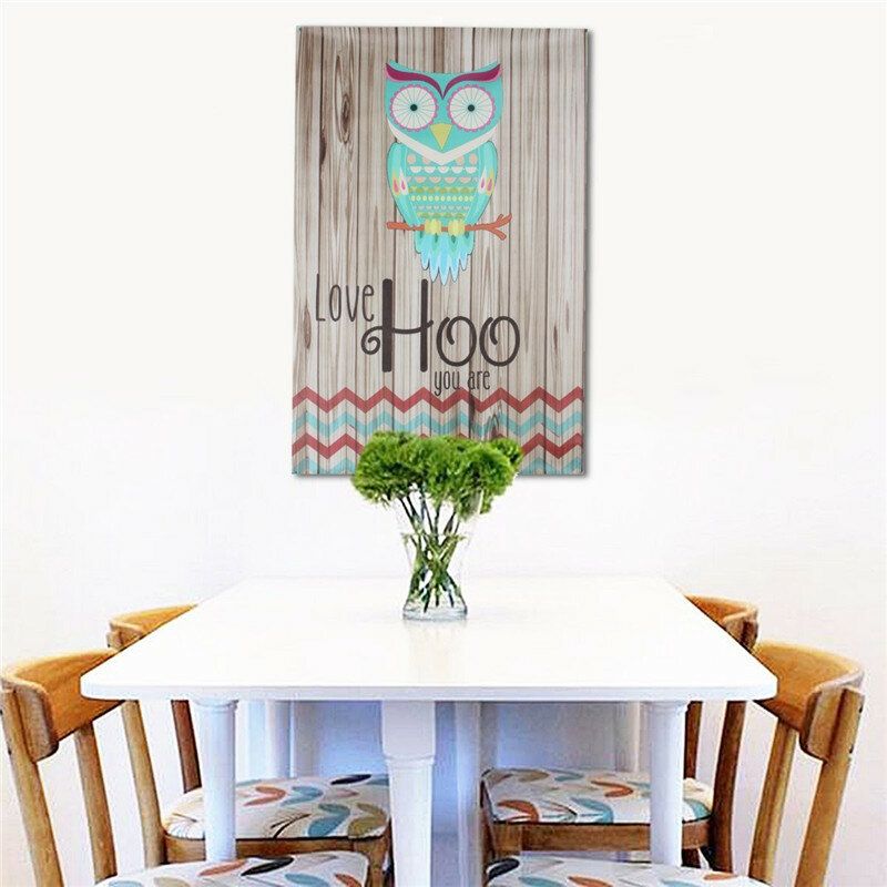 Uinnrammet Lerretstrykk Home Decor Love Hoo Owl Wall Art Maling Bilde Decoration