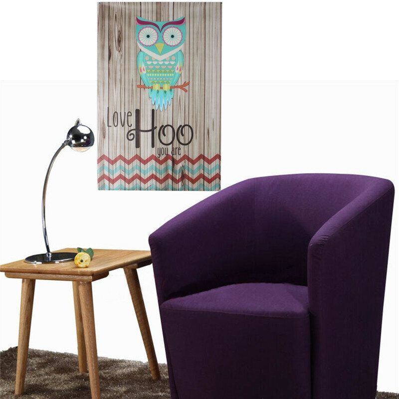 Uinnrammet Lerretstrykk Home Decor Love Hoo Owl Wall Art Maling Bilde Decoration