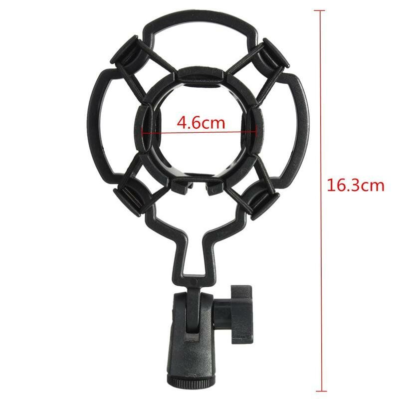 Universal Black Plastic Studio Microphone Shock Mount Desktop Holder Stativ For Kondensatormikrofon