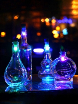 Vinflaskelys Led Oppladbar Lysende Flaskekork Cork Light Innovativ Romantisk Atmosfære
