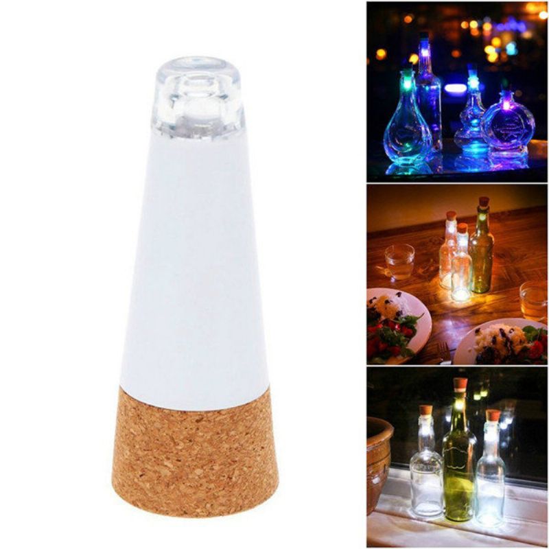 Vinflaskelys Led Oppladbar Lysende Flaskekork Cork Light Innovativ Romantisk Atmosfære