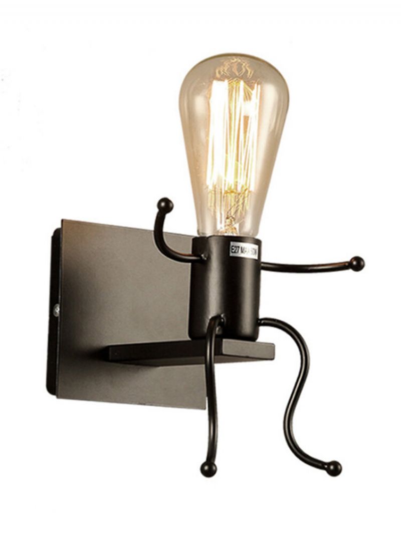 Vintage Industriell Splink Vegglampe Lys Robot Med E27 Lampeholder Hjem Barer Restauranter