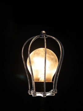 Vintage Iron Wire Bulb Cage Lampeskjerm Home Light Decor
