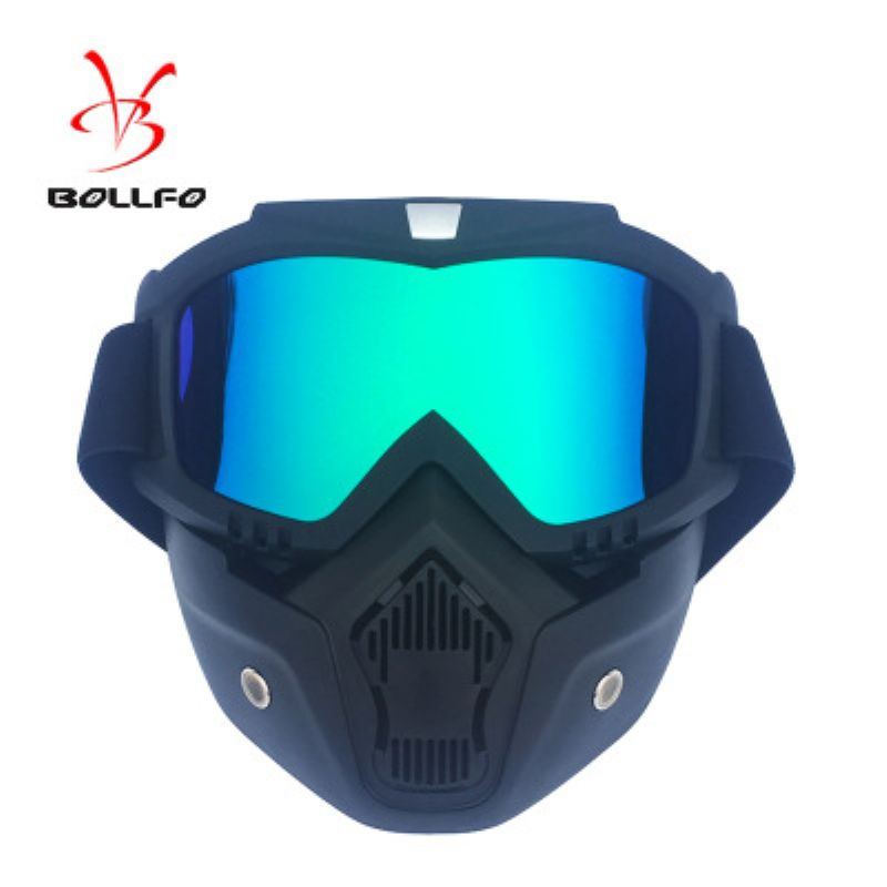 Bollfo Harley Retro Ansiktsmaske Goggles Motocross Tactical Vindtette Briller