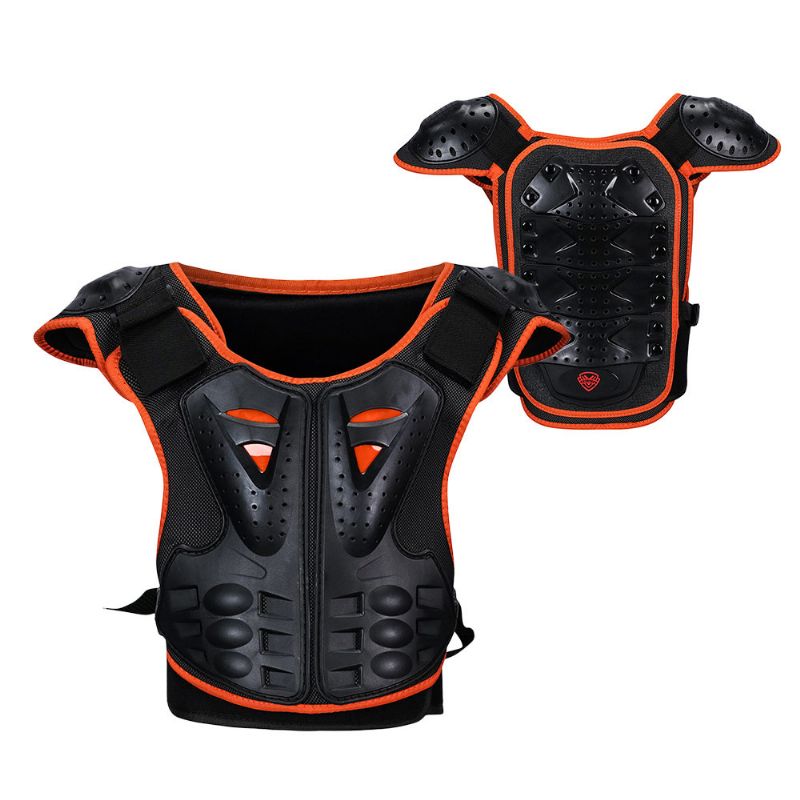 Kid Body Armor Bryst Rygg Ryggbeskytter Vest Motorsykkel For Sykling Ski Riding Skateboarding