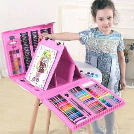 Barn Flere Akvarell Malepenn Penseldrakt Med Tegnebrett Bærbar Komplette Fargerike Maleverktøy For