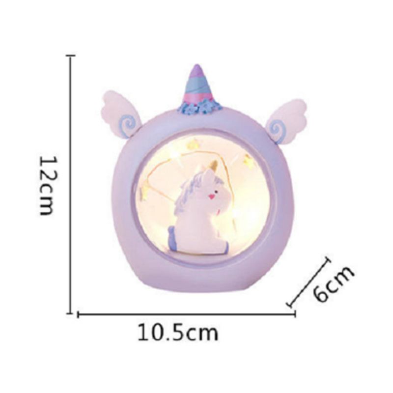 Fairy Unicorn Snow Globe Nattlys For Barn Jenter Barnebarn Babyer Bursdagsgave Ganske Kreativ Led Krystallkulelampe