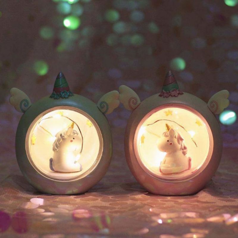 Fairy Unicorn Snow Globe Nattlys For Barn Jenter Barnebarn Babyer Bursdagsgave Ganske Kreativ Led Krystallkulelampe