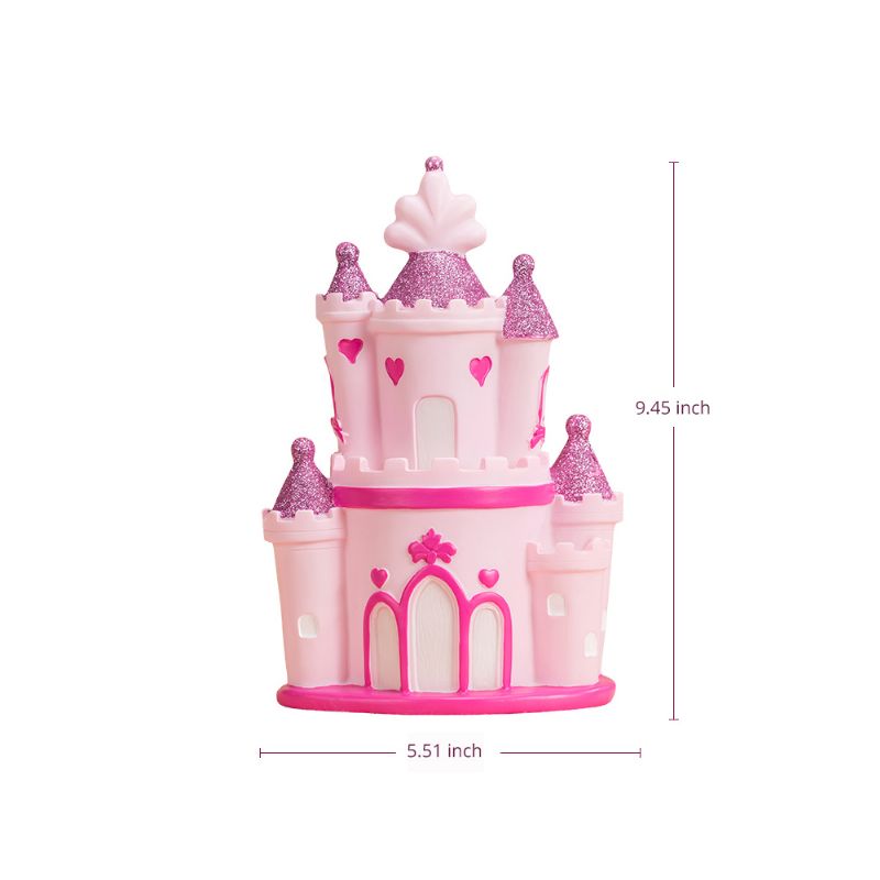 Kreativ Princess Castle Pengeboks For Jenter Delikat Elegant Rosa Fairytale Bursdagsgave Sparekasse