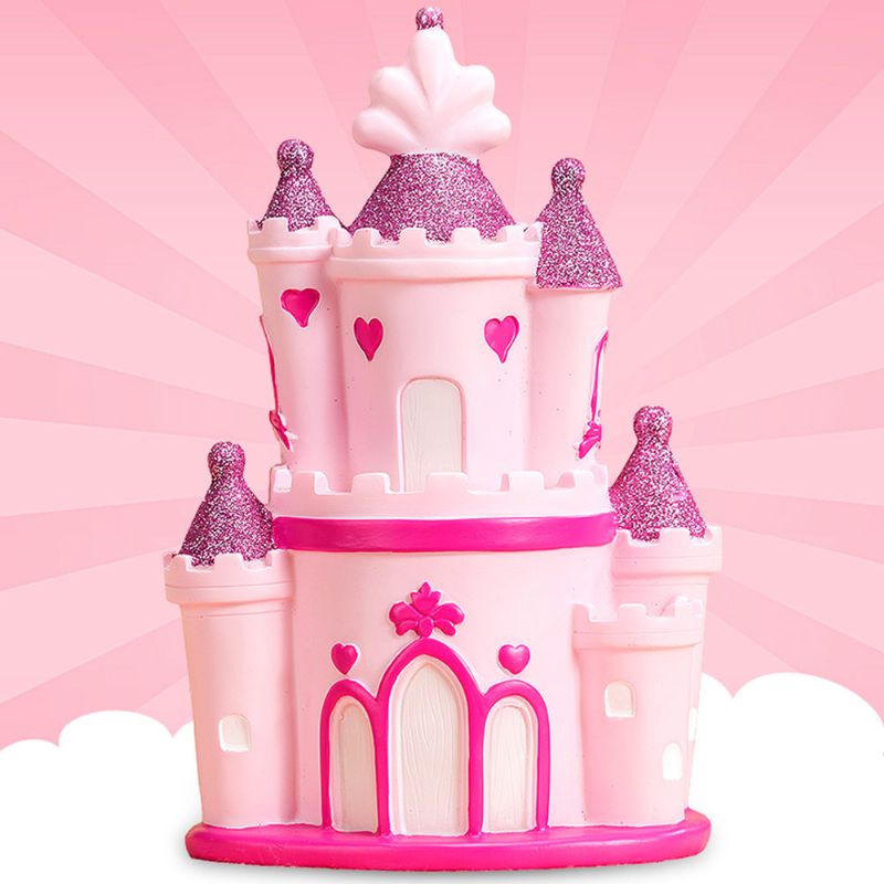 Kreativ Princess Castle Pengeboks For Jenter Delikat Elegant Rosa Fairytale Bursdagsgave Sparekasse