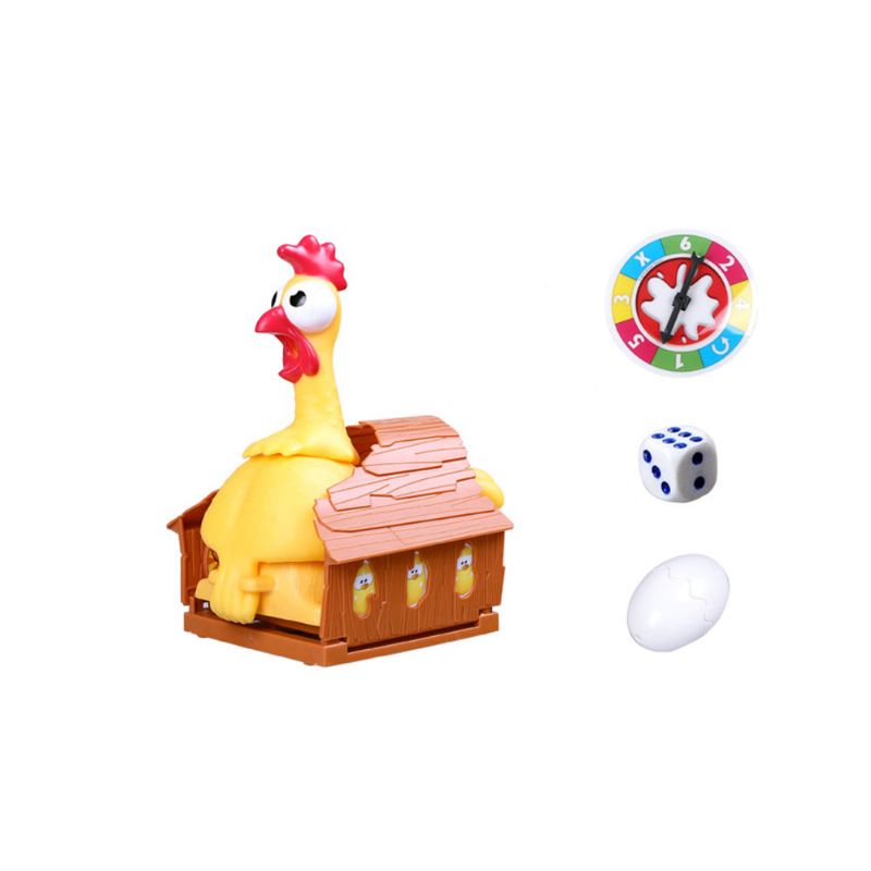 Morsomt Skrikende Egg Legge Kylling Festspill Leketøy Foreldre-barn Puslespill Lucky Chicken Sound Toy