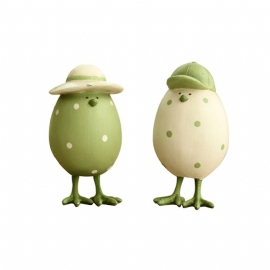 Pantanal Med Et Hatt Egg Dekorasjoner Nydelig Tegneserie Harpiks Ornamenter For Barnerom