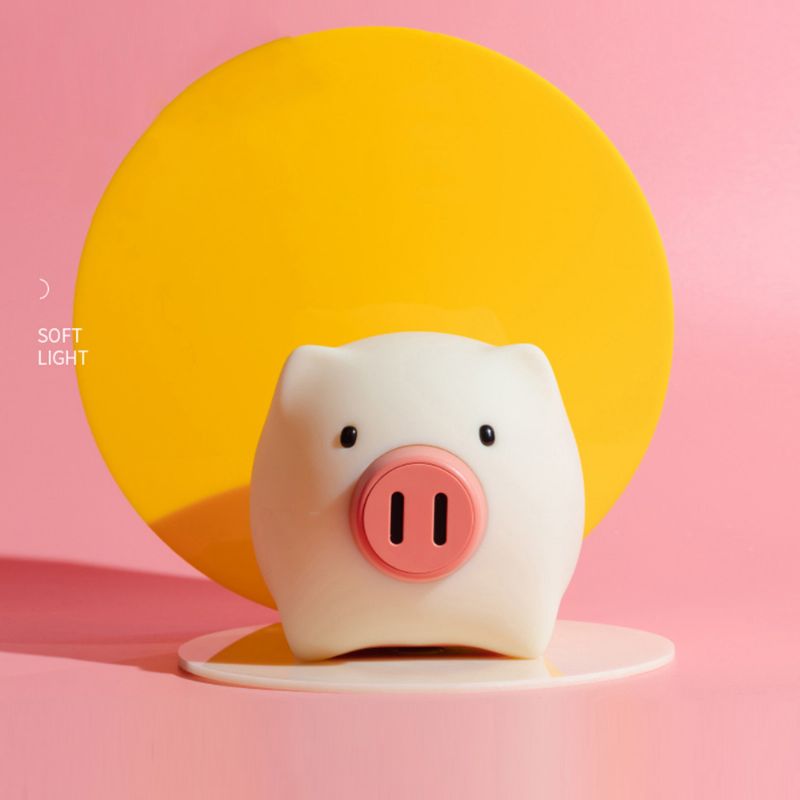 Pig Night Light Ultramyk Hudvennlig Silikon Piggy Present For Jenter Eller Barn