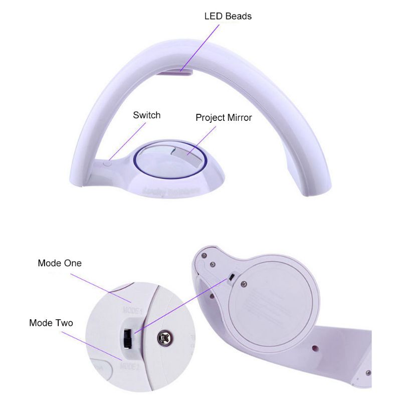 Romantisk Nattlys Lucky Rainbow Projektorlampe 10 Minutter Automatisk Avstengningslys For Hjemmeinnredning Eller Gave Til Barn