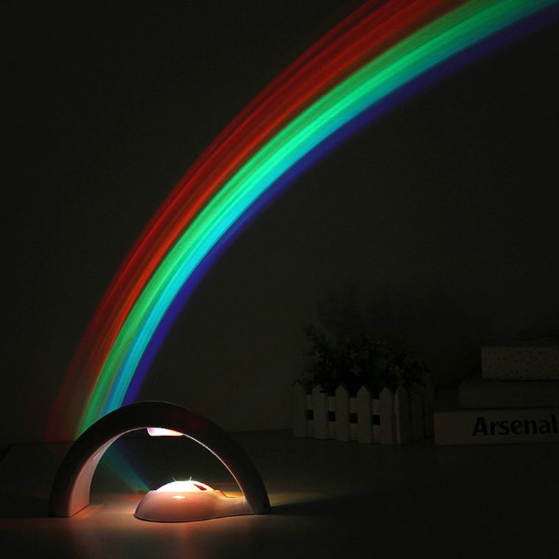 Romantisk Nattlys Lucky Rainbow Projektorlampe 10 Minutter Automatisk Avstengningslys For Hjemmeinnredning Eller Gave Til Barn