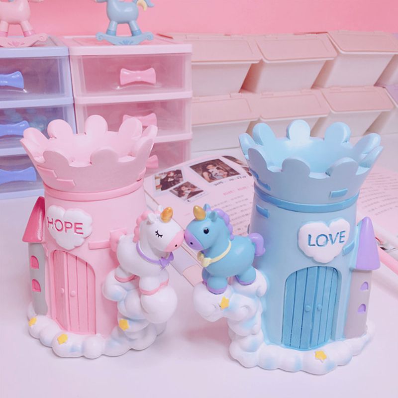 Unicorn Pen Blyantholder Dream Castle Pony Pen Holder Tilbake Til Skolen Gave Til Jenter