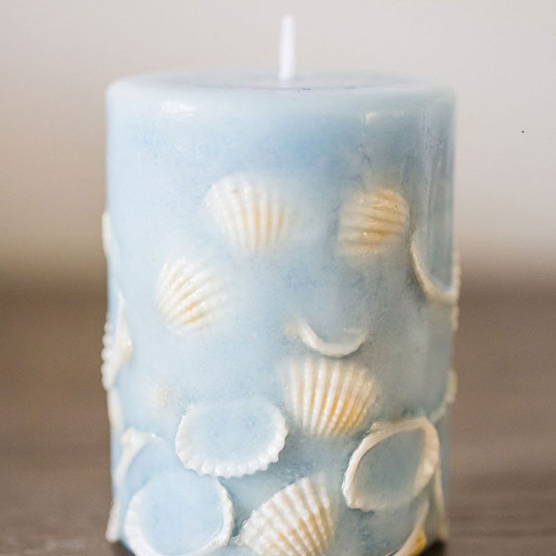 Essensiell Duftolje Røykfrie Duftlys Romantisk Sea Shell Bryllupsdekorasjon Purify Air Candles