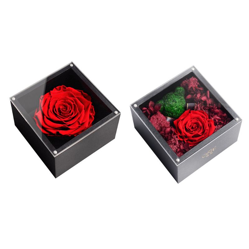 Eternal Rose Med Gaveeske Forever Blossom Flower For Love Ones Kunstig Life Gift For Mom Lover Kjæreste