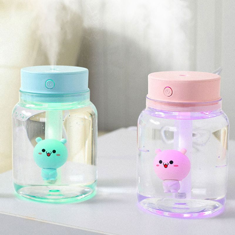 Mute Night Light Luftfukter Candy Bottle For Office Home 400ml Kapasitet