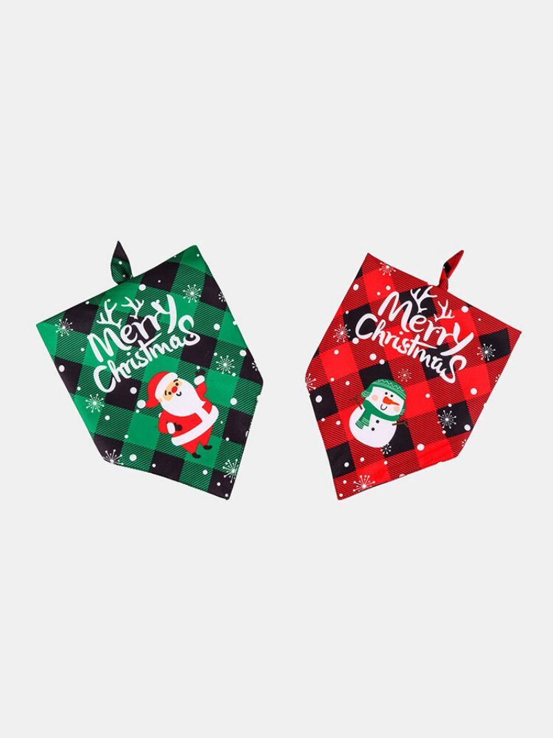 6 Stk Christmas Pet Trekant Skjerf Pet Spytt Håndkle Dobbeltsidig Hunde Bandana Dyreutstyr