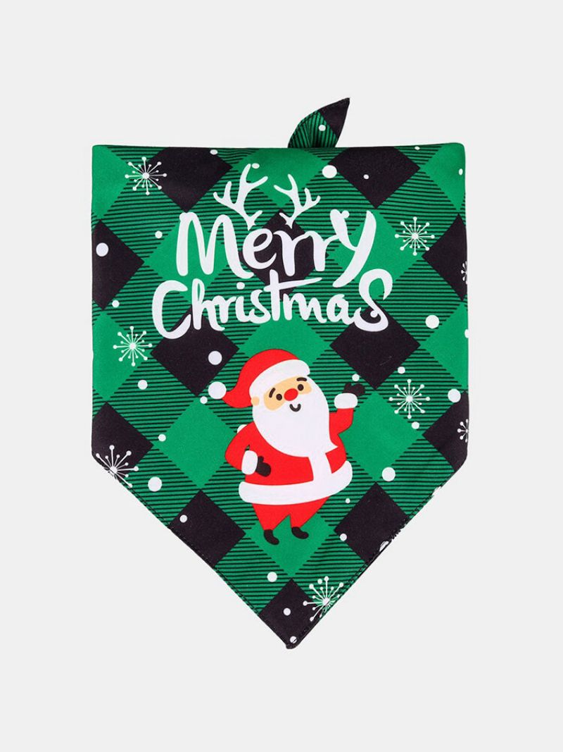 6 Stk Christmas Pet Trekant Skjerf Pet Spytt Håndkle Dobbeltsidig Hunde Bandana Dyreutstyr