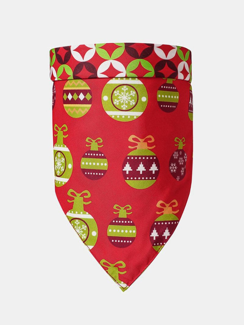 6 Stk Christmas Pet Trekant Skjerf Pet Spytt Håndkle Dobbeltsidig Hunde Bandana Dyreutstyr