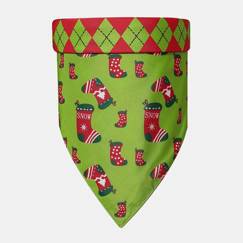 6 Stk Christmas Pet Trekant Skjerf Pet Spytt Håndkle Dobbeltsidig Hunde Bandana Dyreutstyr