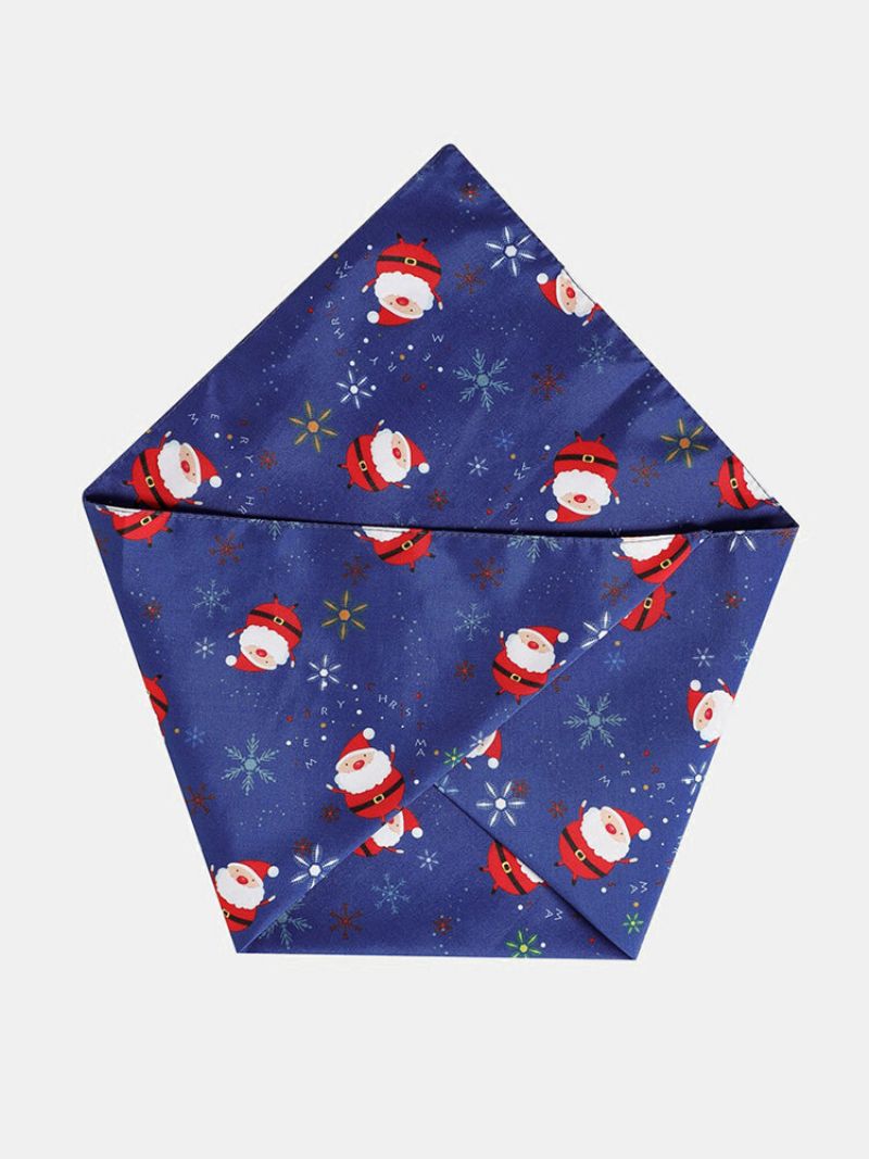 6 Stk Christmas Pet Trekant Skjerf Pet Spytt Håndkle Dobbeltsidig Hunde Bandana Dyreutstyr