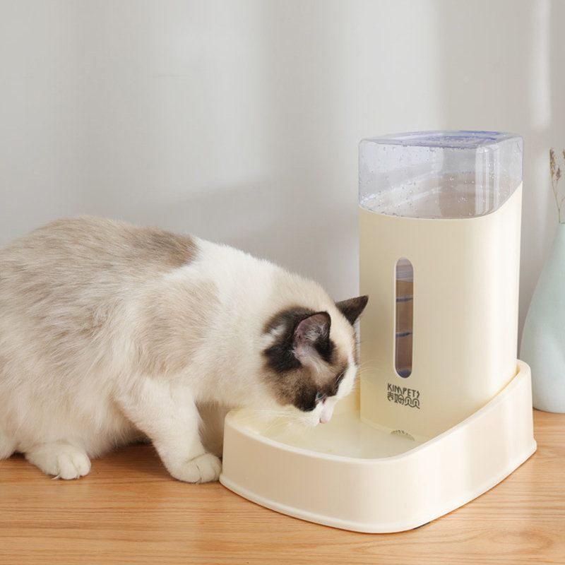 Cat Dog Automatic Feeder Pet Bowl Automatisk Vanndispenser Vannskål