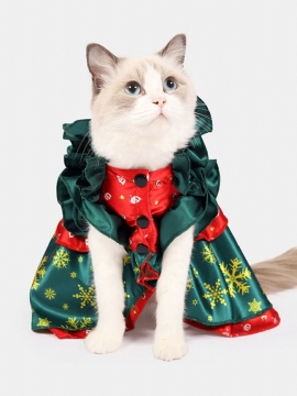 Christmas Pet Transformed Clothes Funny Cat Cloak Cat Skjørt