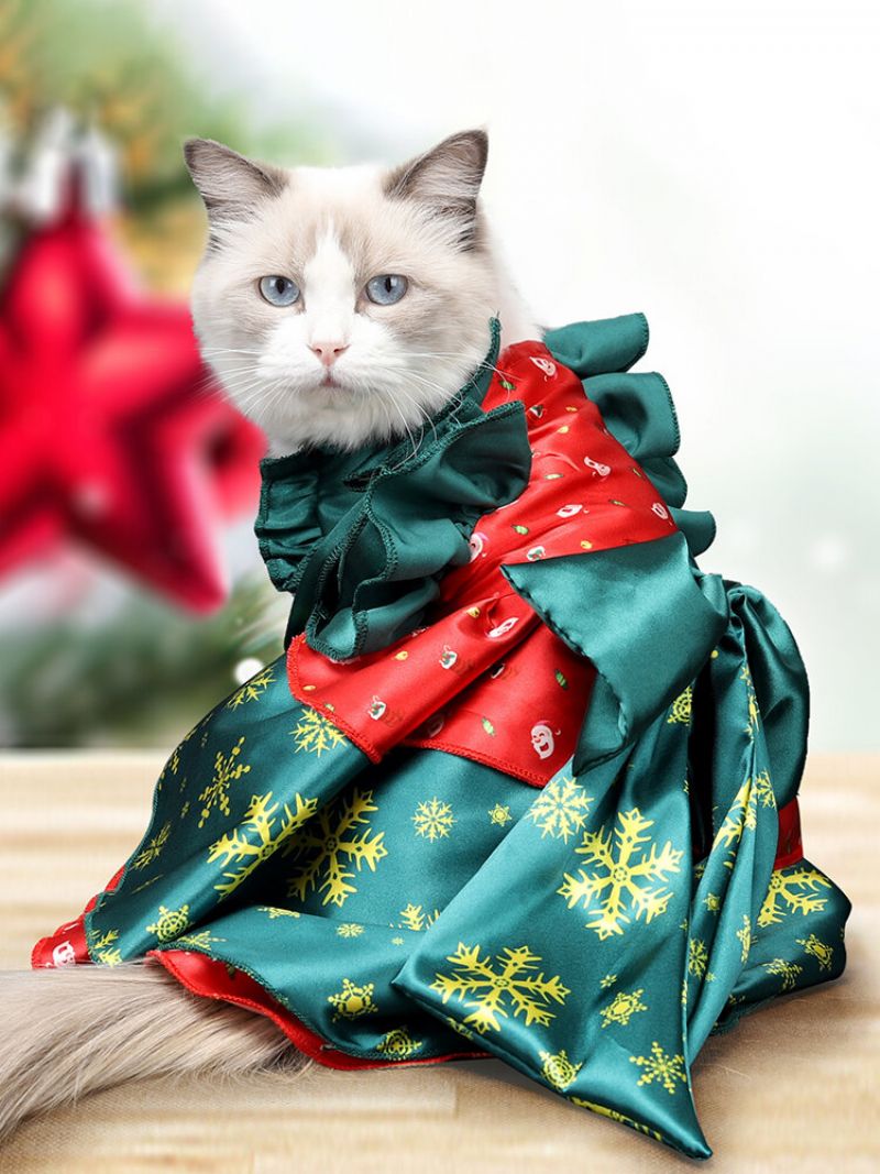 Christmas Pet Transformed Clothes Funny Cat Cloak Cat Skjørt