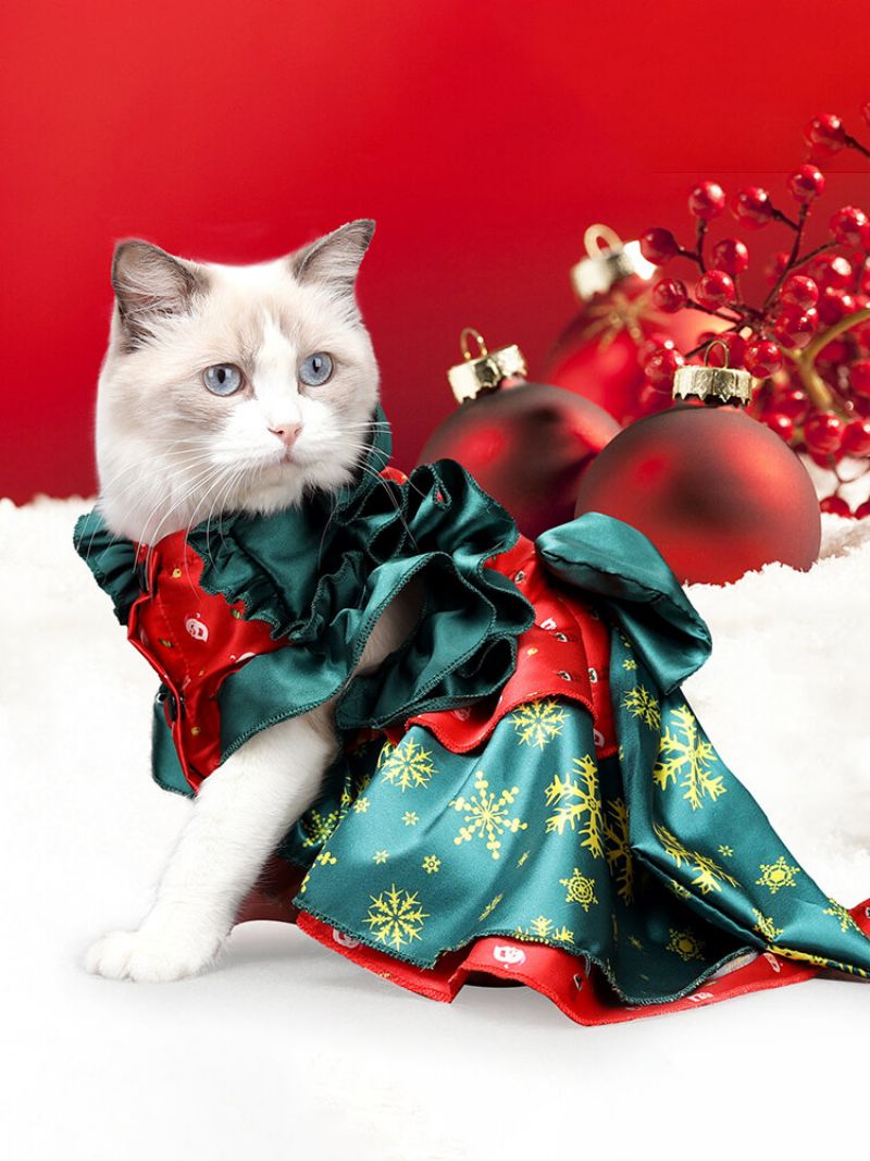 Christmas Pet Transformed Clothes Funny Cat Cloak Cat Skjørt