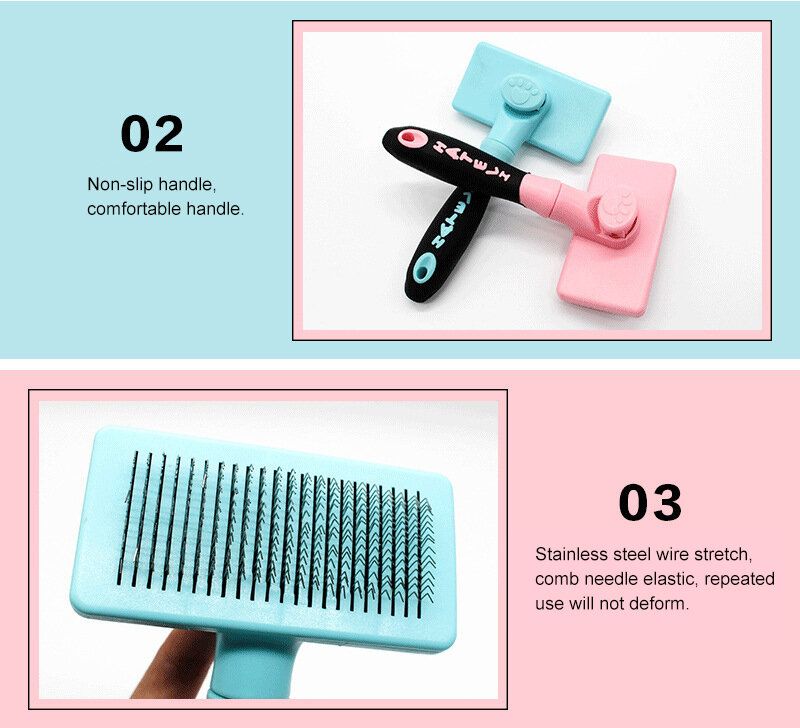 Hundebørste Og Kattebørste- Slicker Pet Grooming Brush- Shedding Tools