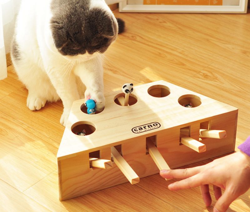 Katteleker Massivt Tre Whack-a-mole Tegneserie Interaktive