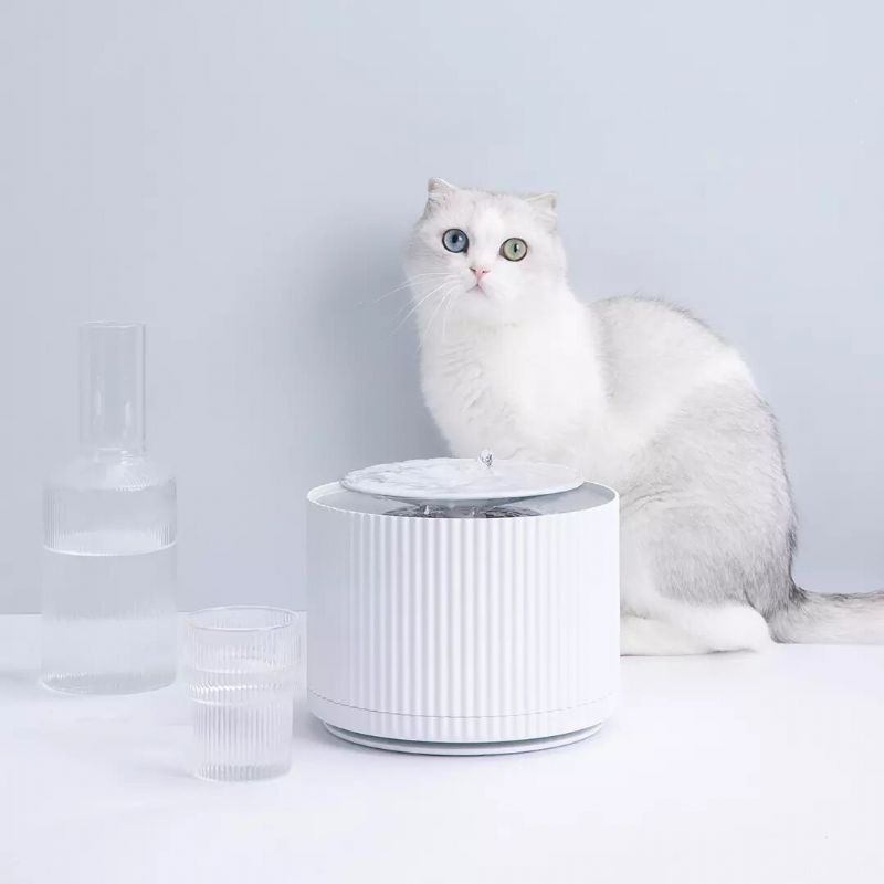 Smart Cat Pet Vanndispenser Vannrenser 5-lags Filter 360 Grader Åpent Drikkebrett Pet