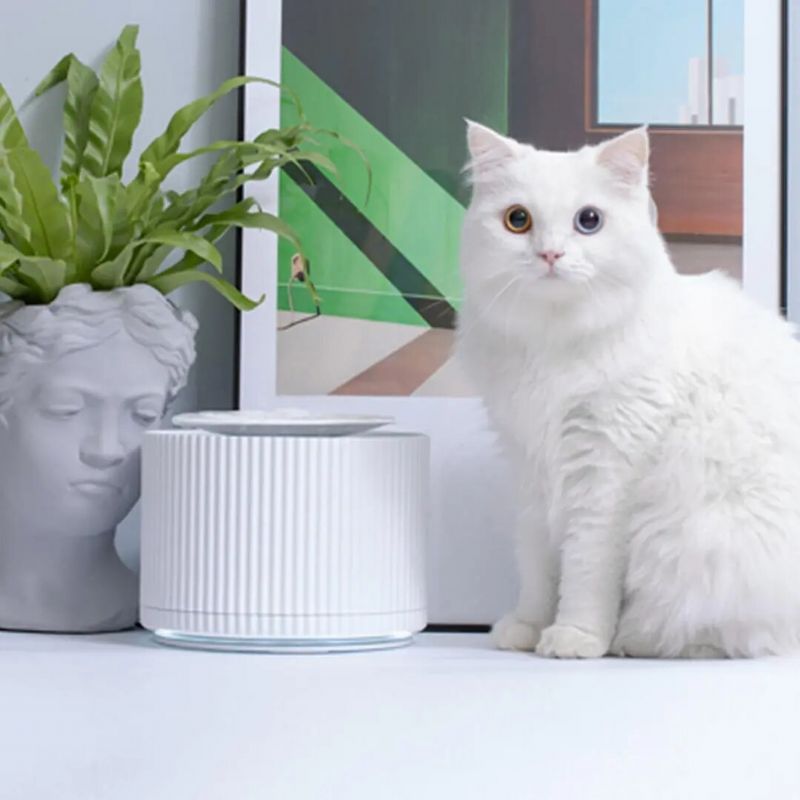 Smart Cat Pet Vanndispenser Vannrenser 5-lags Filter 360 Grader Åpent Drikkebrett Pet