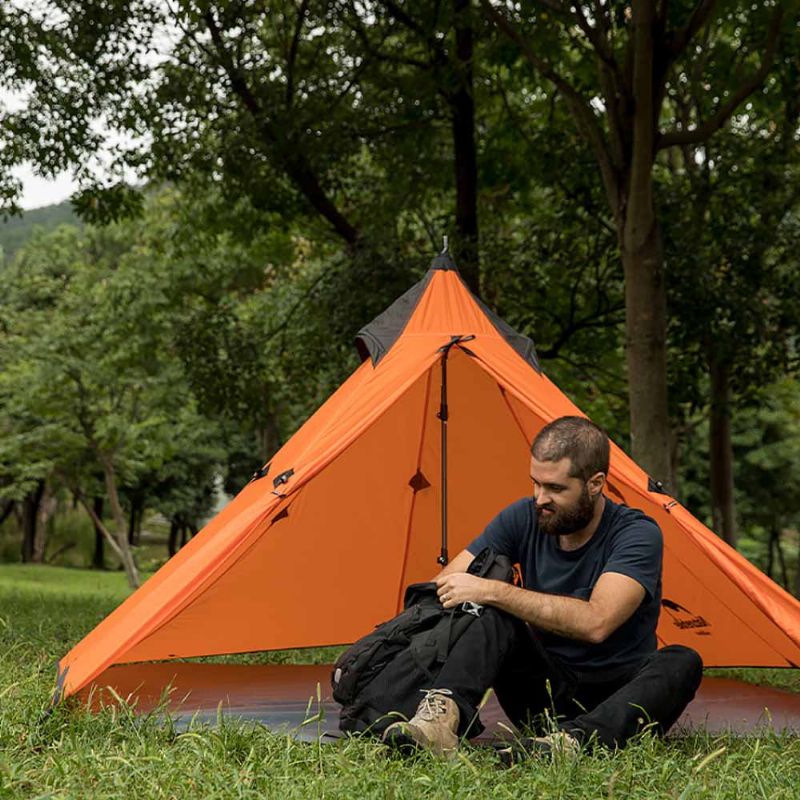 Naturvandring Regntett Campingtelt Ultralett Utendørs Dobbeltlags Silika Enkelttårn Himmeltelt