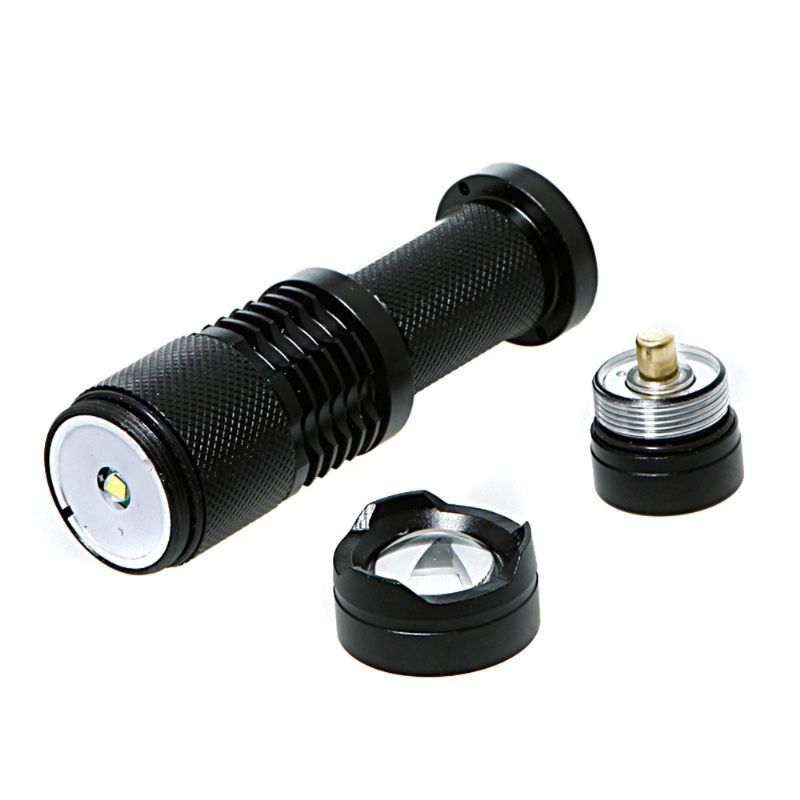 Vanntett Led-lommelykt Q5 2000lm 3 Moduser Zoombar Selvforsvar Uten Tazer Sjokk Miniblitslys Fakkelpennlys