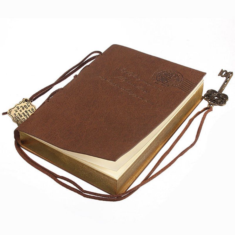 10x14cm Classic Retro Leather Key Blank Diary Notebook Vintage String Journal Skissebok