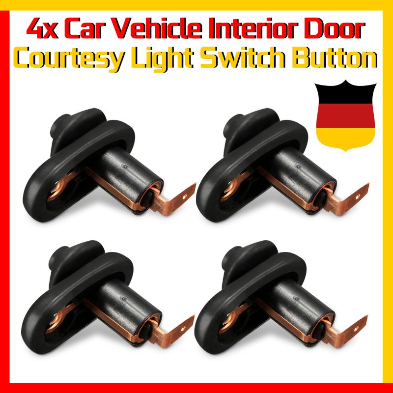 1pc Universal Auto Interno Porta Cortesia Light Lamp Switch Button Parte Nero