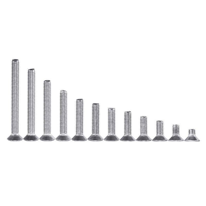 240 Stk M4 304 Rustfritt Stål Sekskanthylse Flathode Skruebolter Sortimentsett