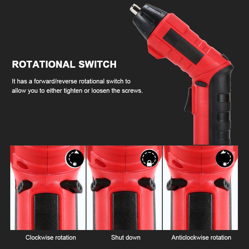 4.8v 600mah Li-ion Elektrisk Skrutrekker 4.5n.m Håndbor