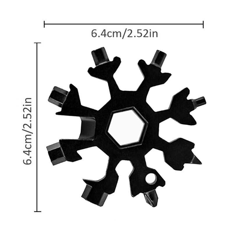 Edc Multi-tool Card Combination Portable Outdoor Snowflake Verktøynøkkel