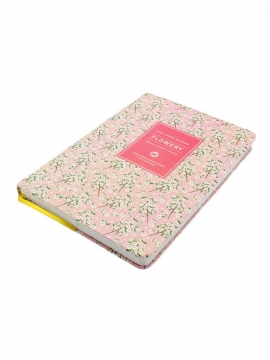 Koreansk Søt Pu-skinndeksel Floral Flower Timeplanbok Dagsplanlegger Organizer Notebook