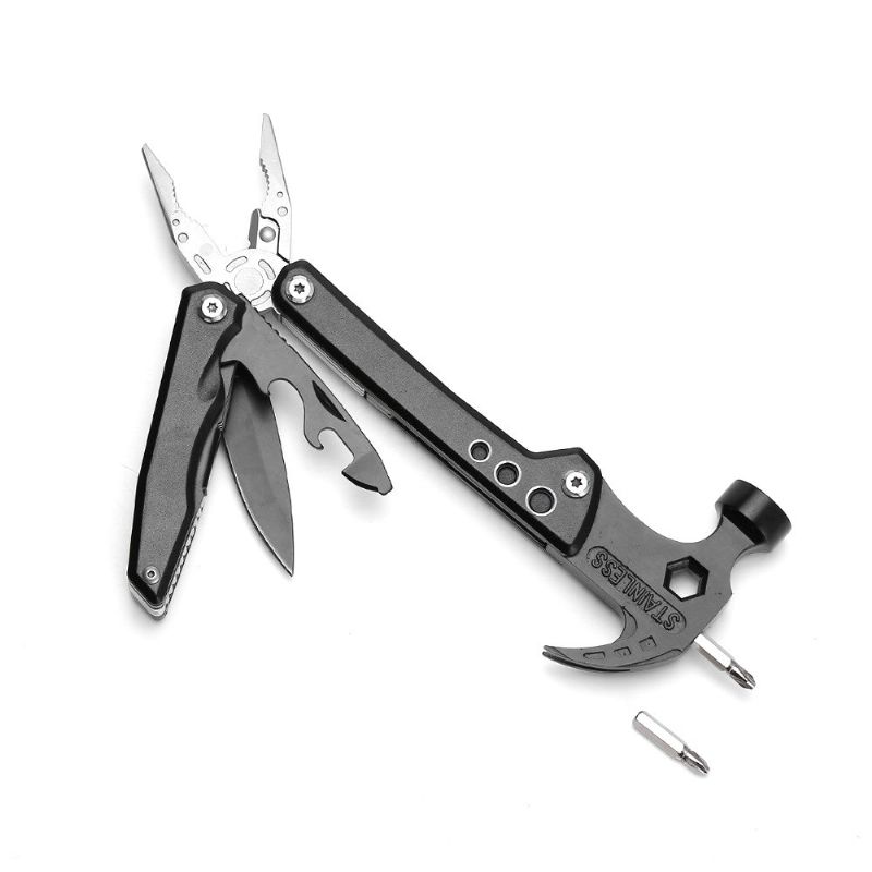 Multifunksjonelt Kombinasjonsverktøy Edc Hammer Protable Folding Cutter Wrench Tang Reparasjonsverktøy