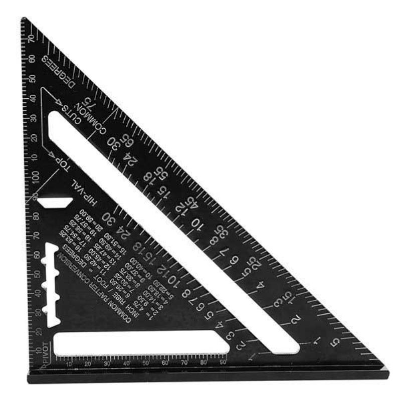 Raitool Ar01 260x185x185 mm Metrisk Trekantlinjal I Aluminiumslegering Svart