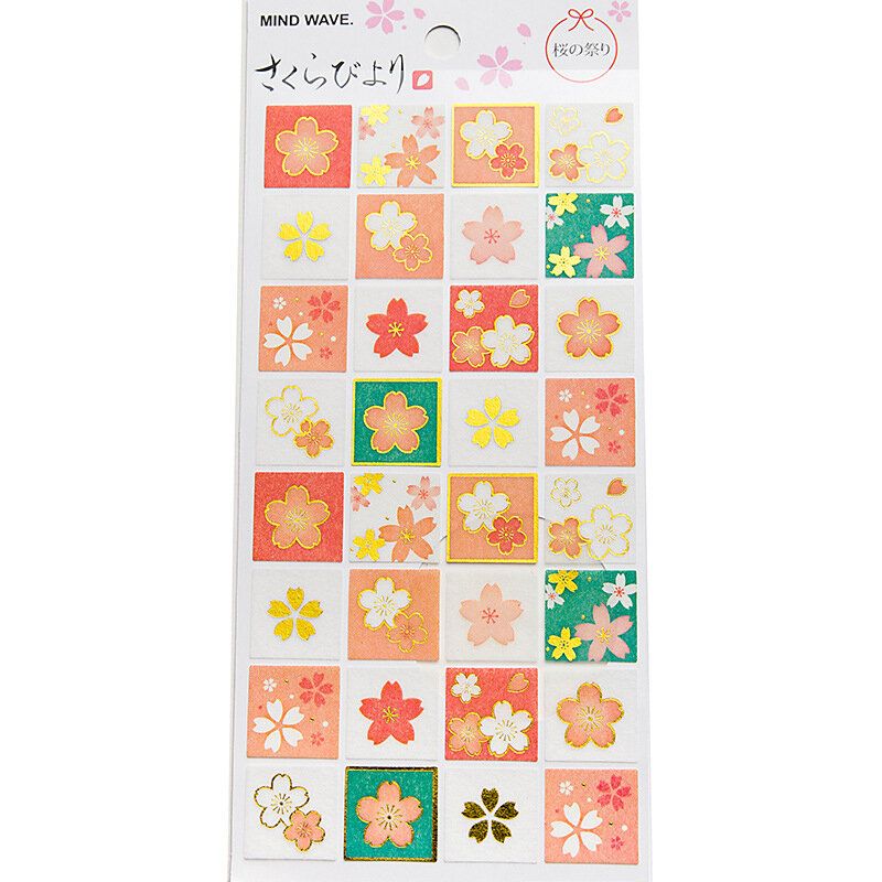 Romantiske Cherry Blossoms Diy-klistremerker Dekorativ Scrapbooking Dagbok Album Stick Label Dekor Craft