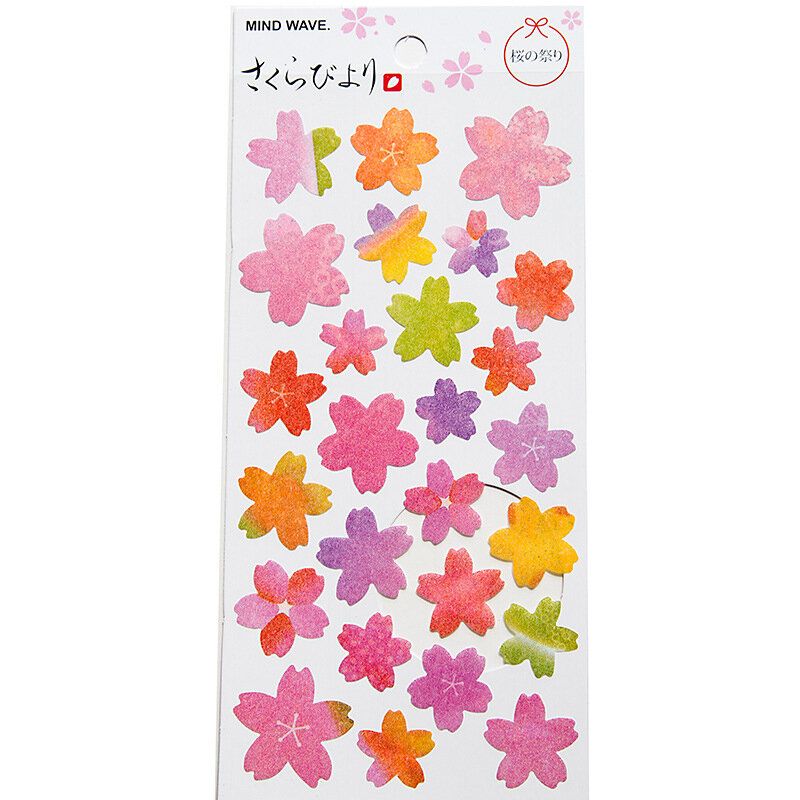 Romantiske Cherry Blossoms Diy-klistremerker Dekorativ Scrapbooking Dagbok Album Stick Label Dekor Craft