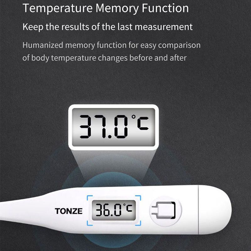 Tonze Dt-101a Husholdningsmedisinsk Elektrisk Kroppstermometer 60 Sek Hurtigmåling Lcd-skjerm Baby Voksen