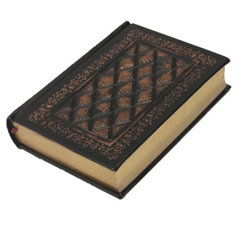 Vintage Classic Black Golden Plaid Faux Syntetisk Innrammet Håndlaget Notebook Dagbok Journal